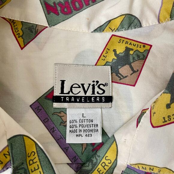 Levi's Travelers Vintage 1990's Button Down Shirt Size Large - Picture 4 of 7